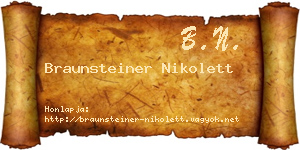 Braunsteiner Nikolett névjegykártya